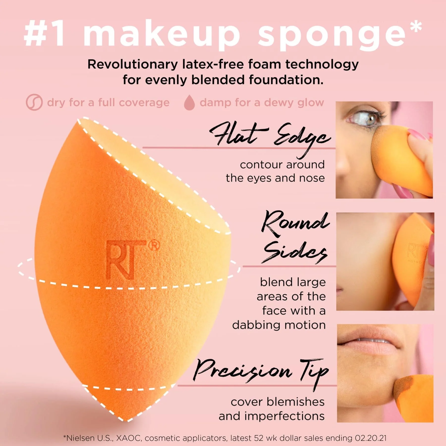 Real Techniques Miracle Complexion Sponge Duo, 2 Piece Set - Image 8