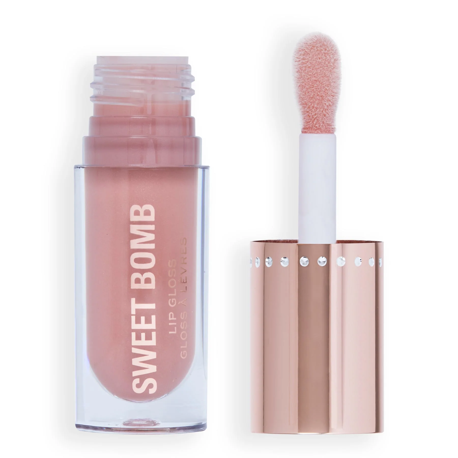Revolution Y2K Baby Sweet Bomb Lip Gloss Strawberry Swirl Nude - Image 2