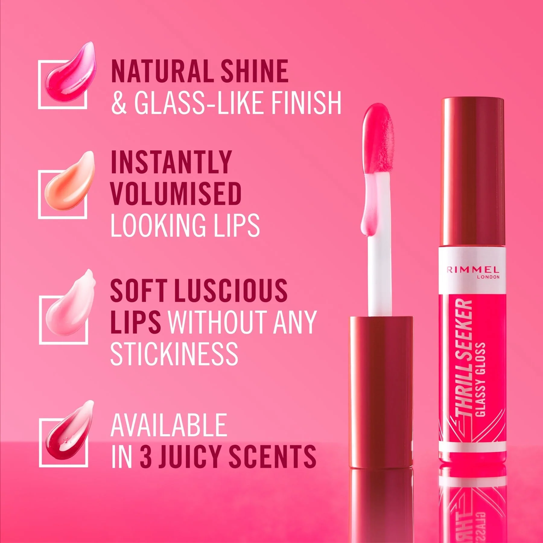 Rimmel Thrill Seeker Glassy Gloss Lip Gloss 10ml - Image 12