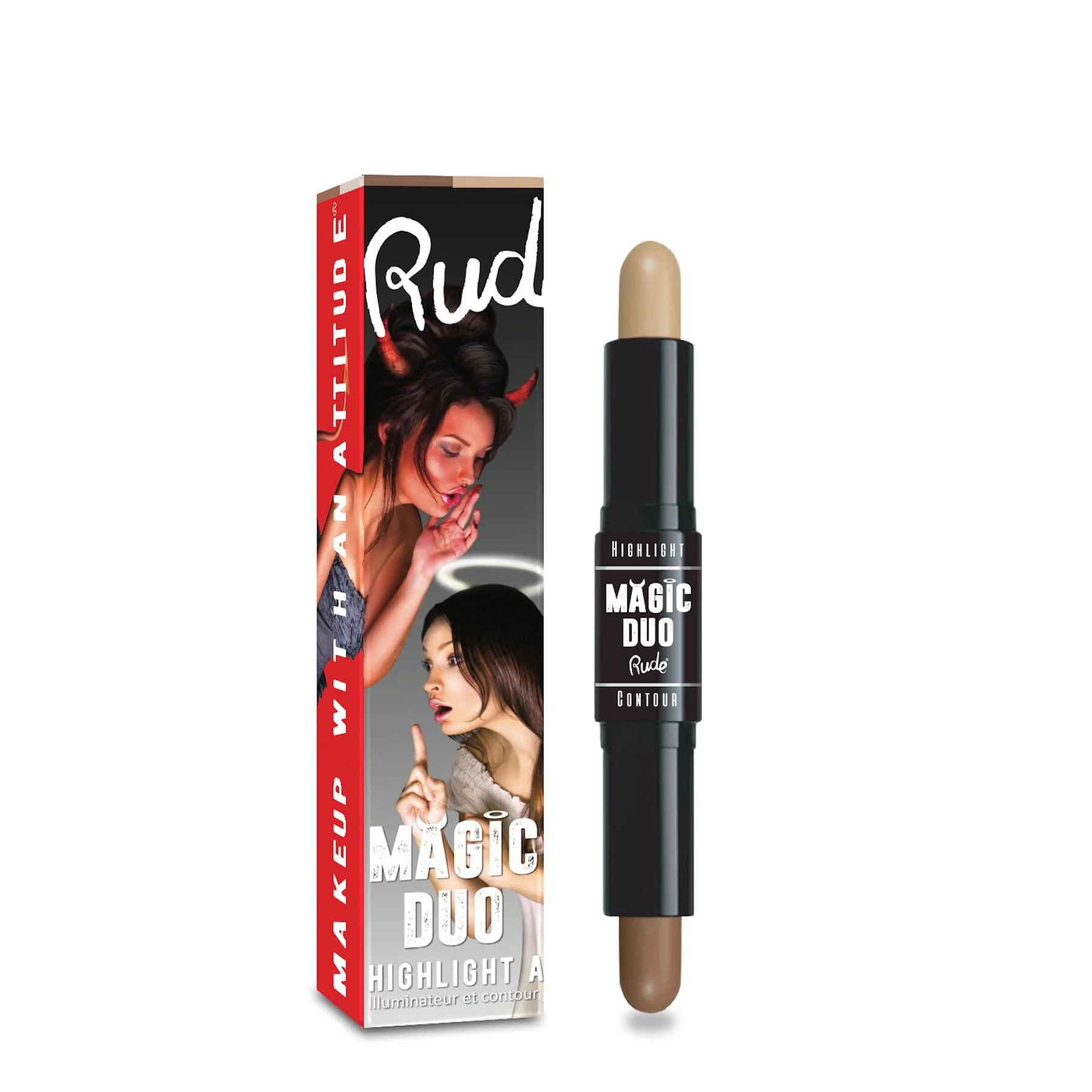 Rude Magic Duo Highlighter & Contour Stick 2 x 4.5g