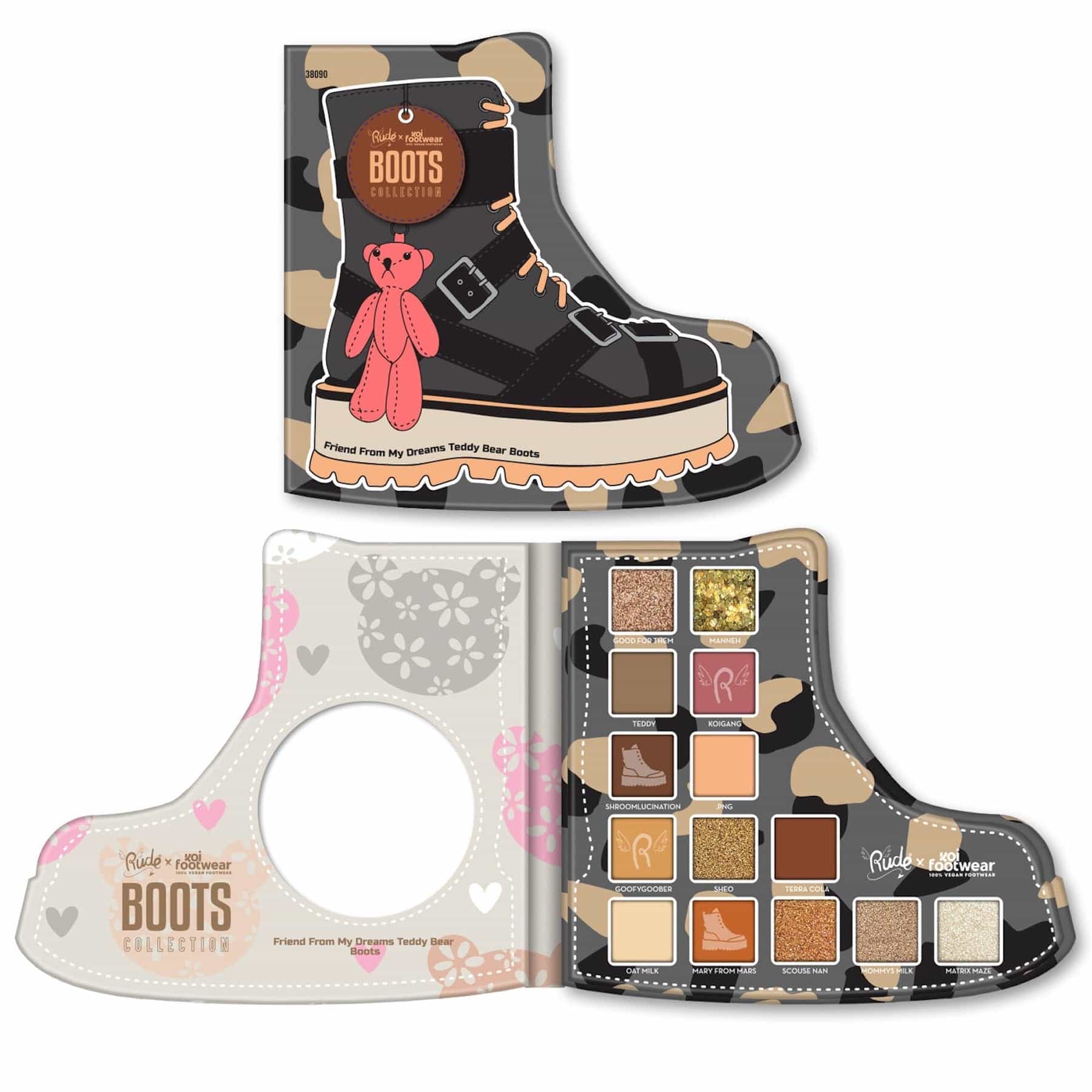 Rude Rude x Koi Footwear Boots Collection Eyeshadow Palette - 14 shades - Image 4