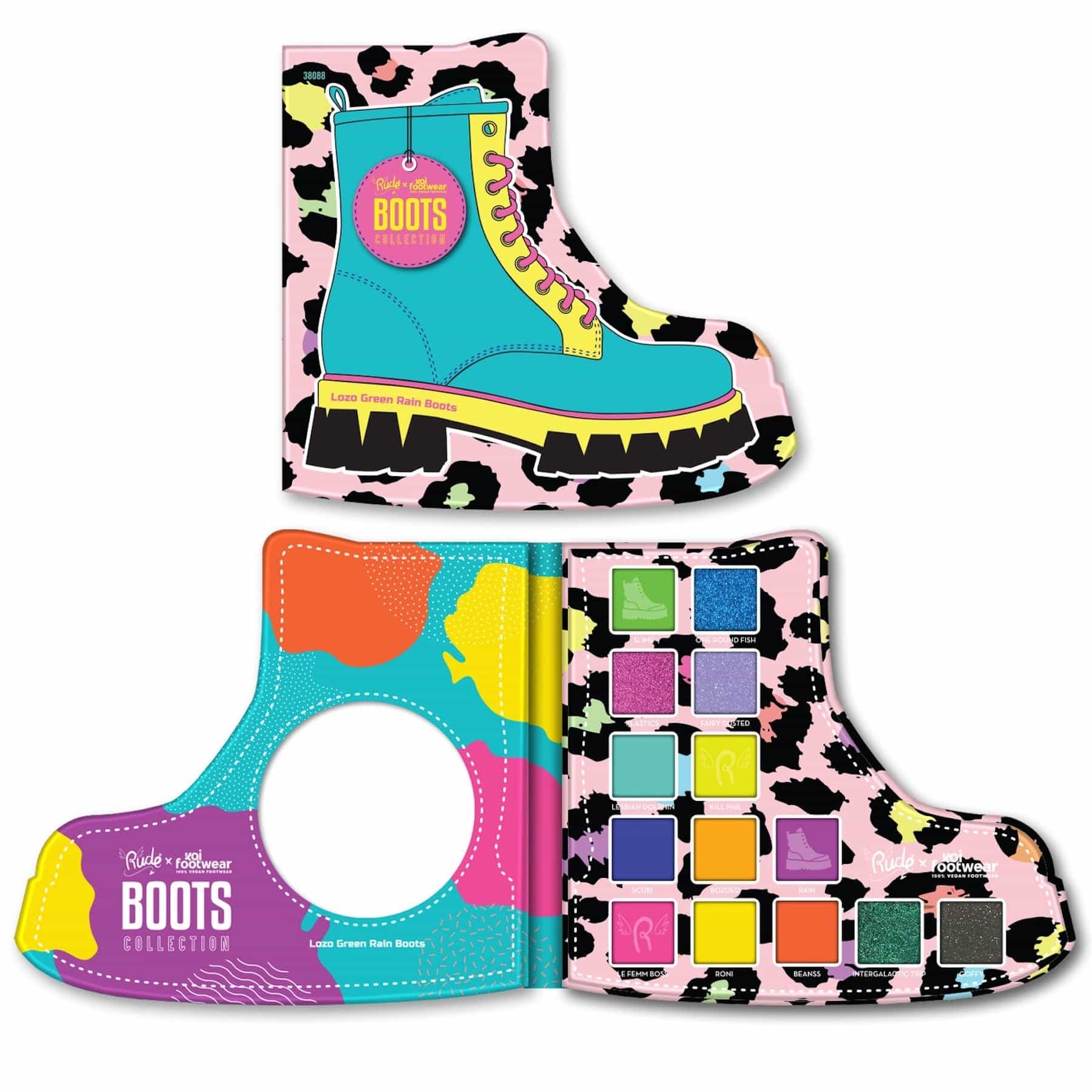 Rude Rude x Koi Footwear Boots Collection Eyeshadow Palette - 14 shades - Image 7