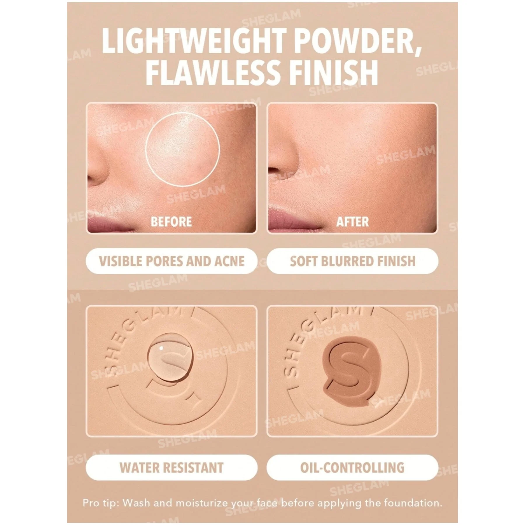 Sheglam High Coverage Powder Foundation 11g - Image 14