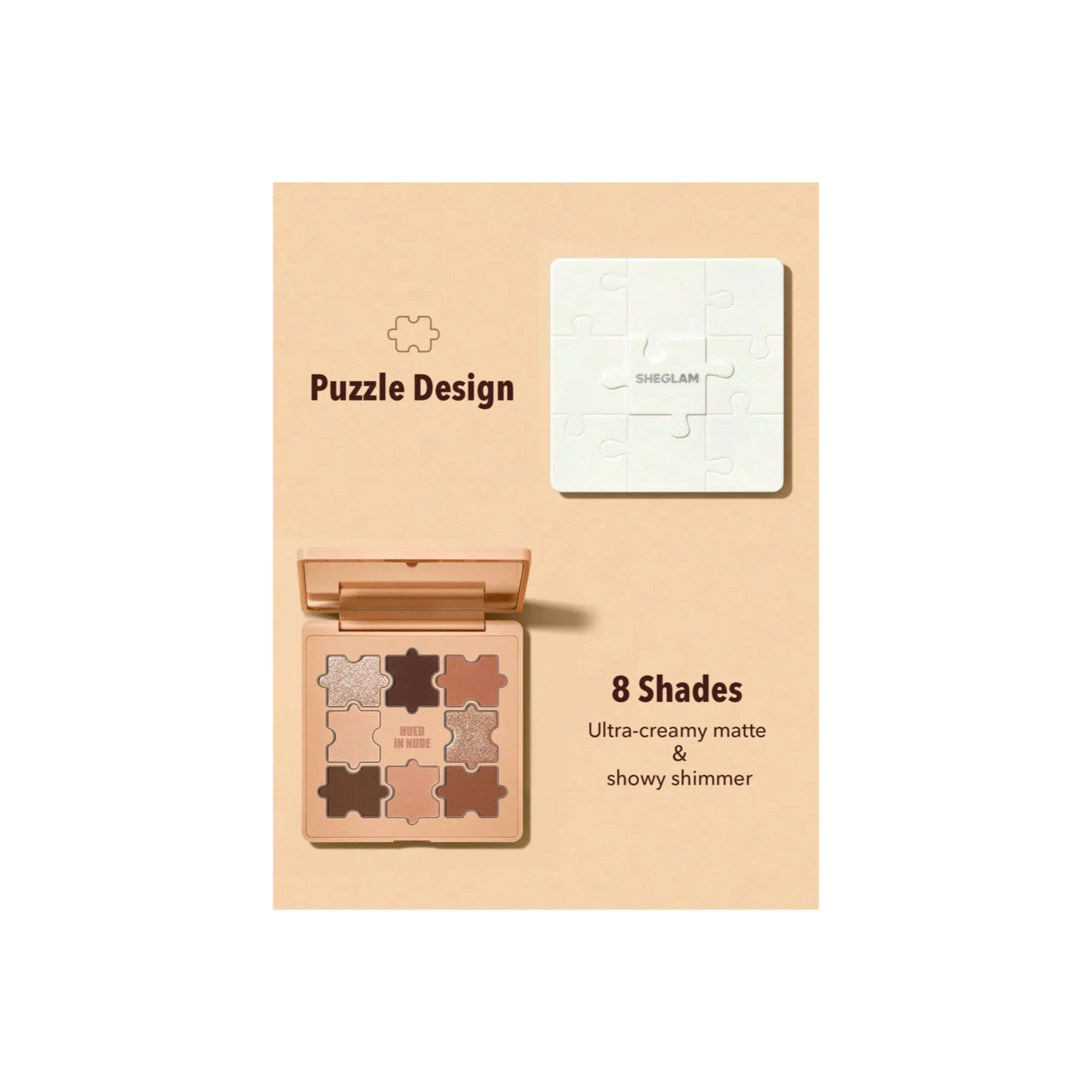 Sheglam Jazy Jigsaw Eyeshadow Palette - 8 shades - Image 10