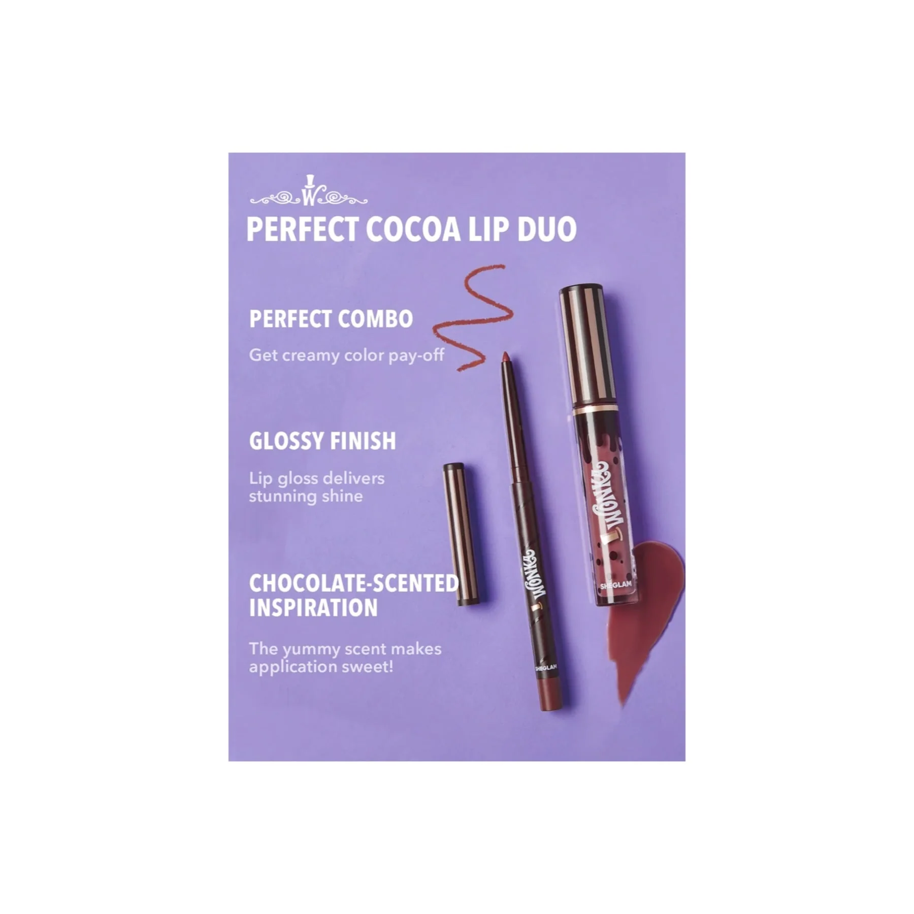 Sheglam Willy Wonka Cocoa Kiss Lip Duo - Image 15