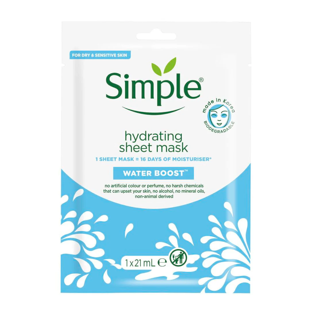 Simple Water Boost Hydrating Sheet Mask