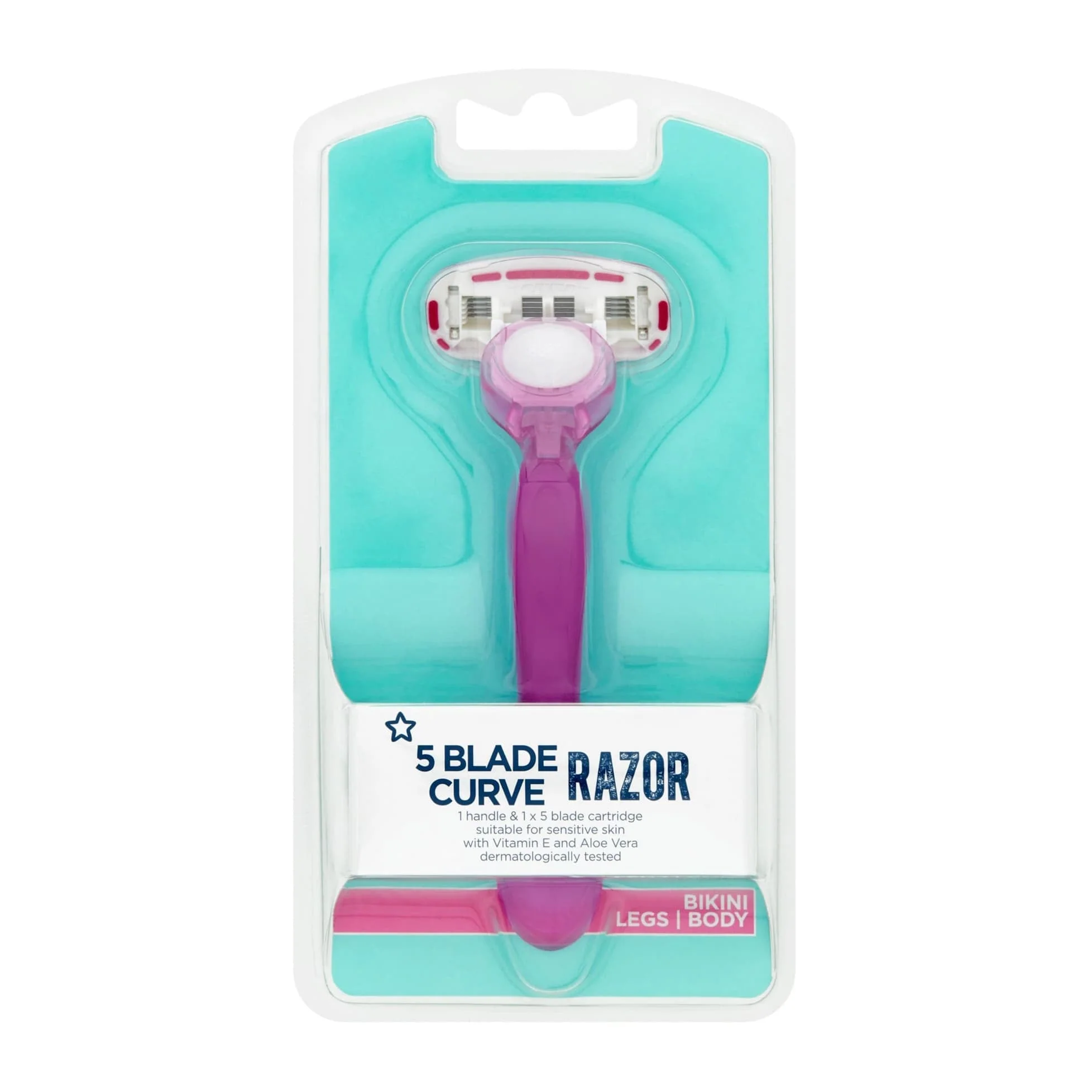 Superdrug 5 Blade Curve Women's Razor Vitamin E 1pc
