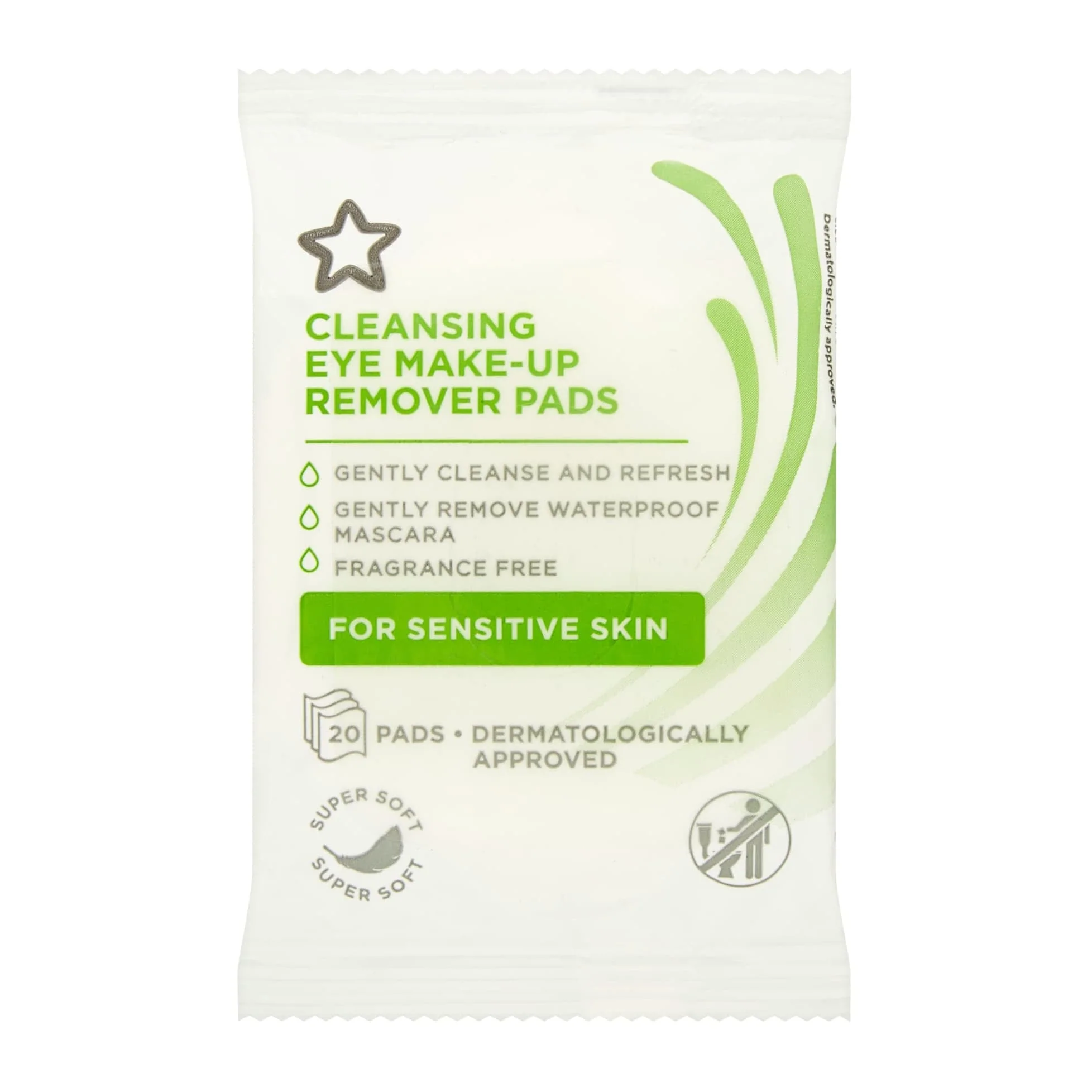 Superdrug Cleansing Eye Makeup Removing Wipes 20pcs