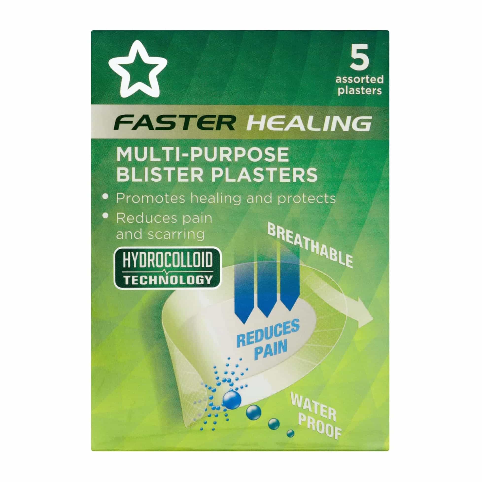 Superdrug Faster Faster Healing Multi-purpose Blister Plasters 5pcs