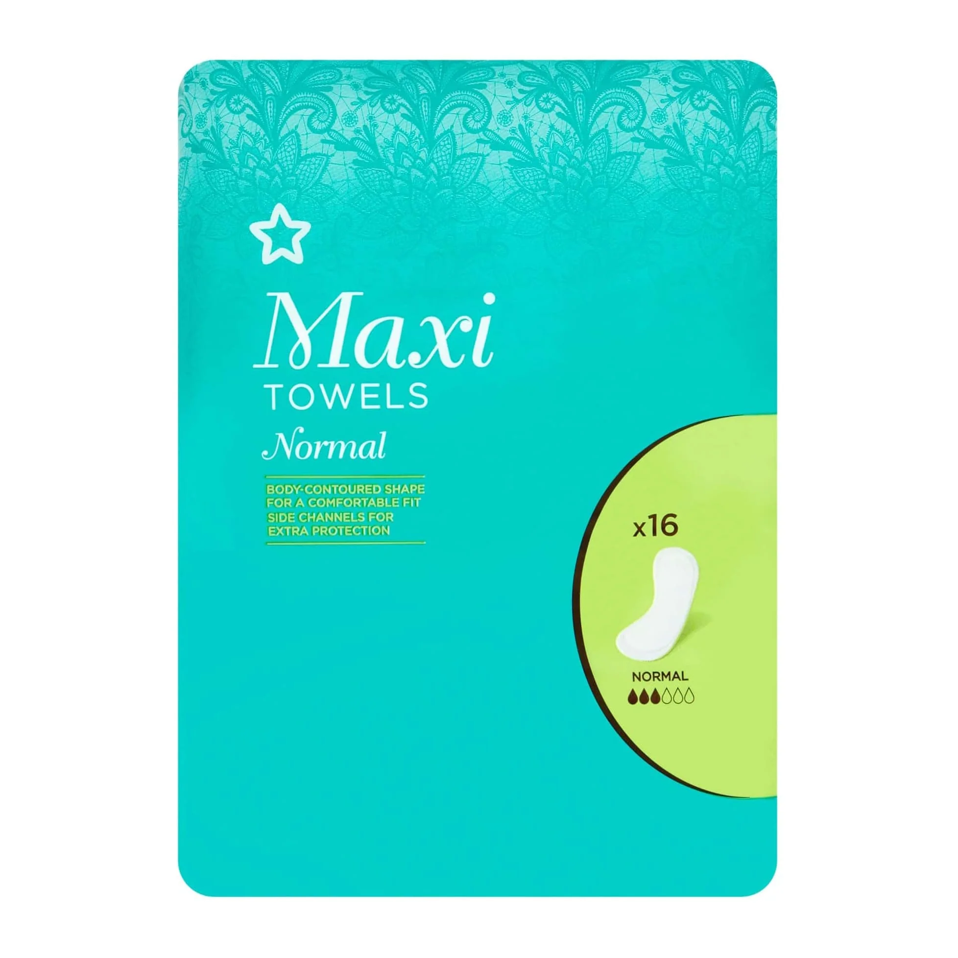 Superdrug Maxi Sanitary Napkins Normal 16pcs