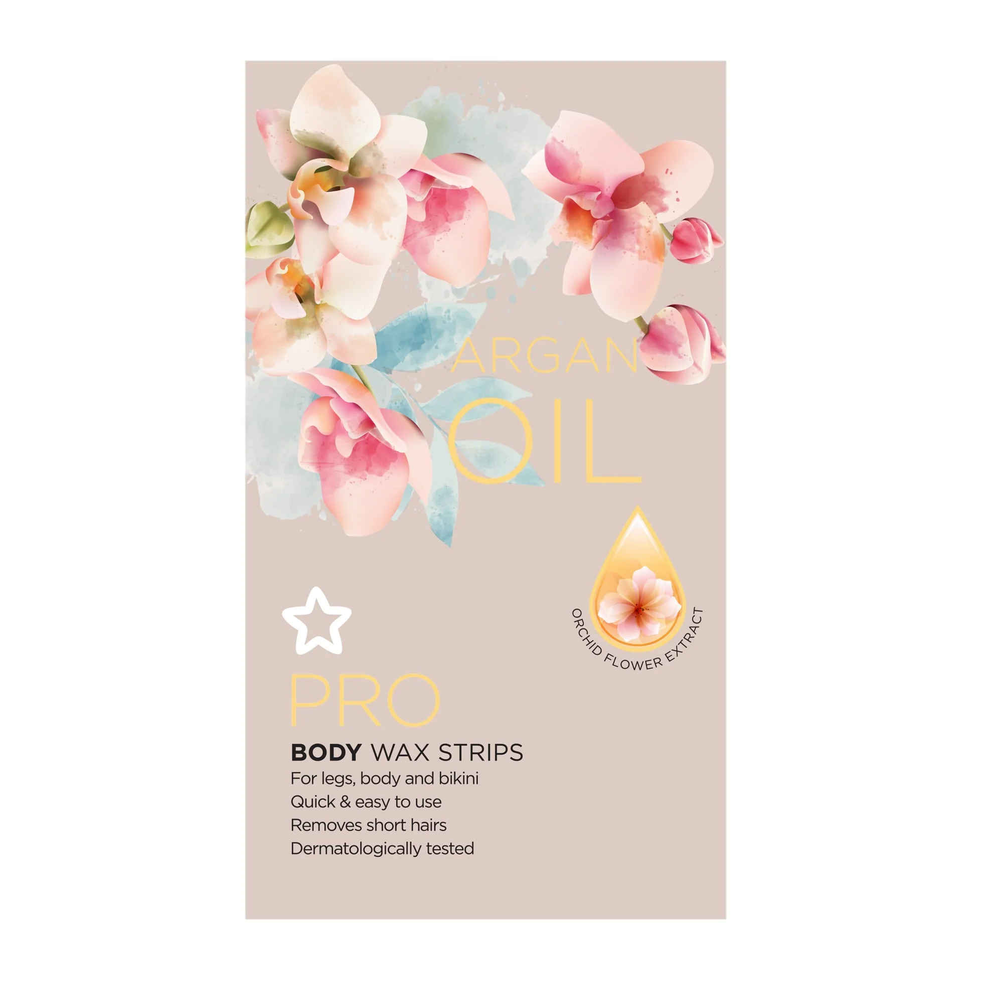 Superdrug Pro Body Wax Strips Argan Oil 20pcs