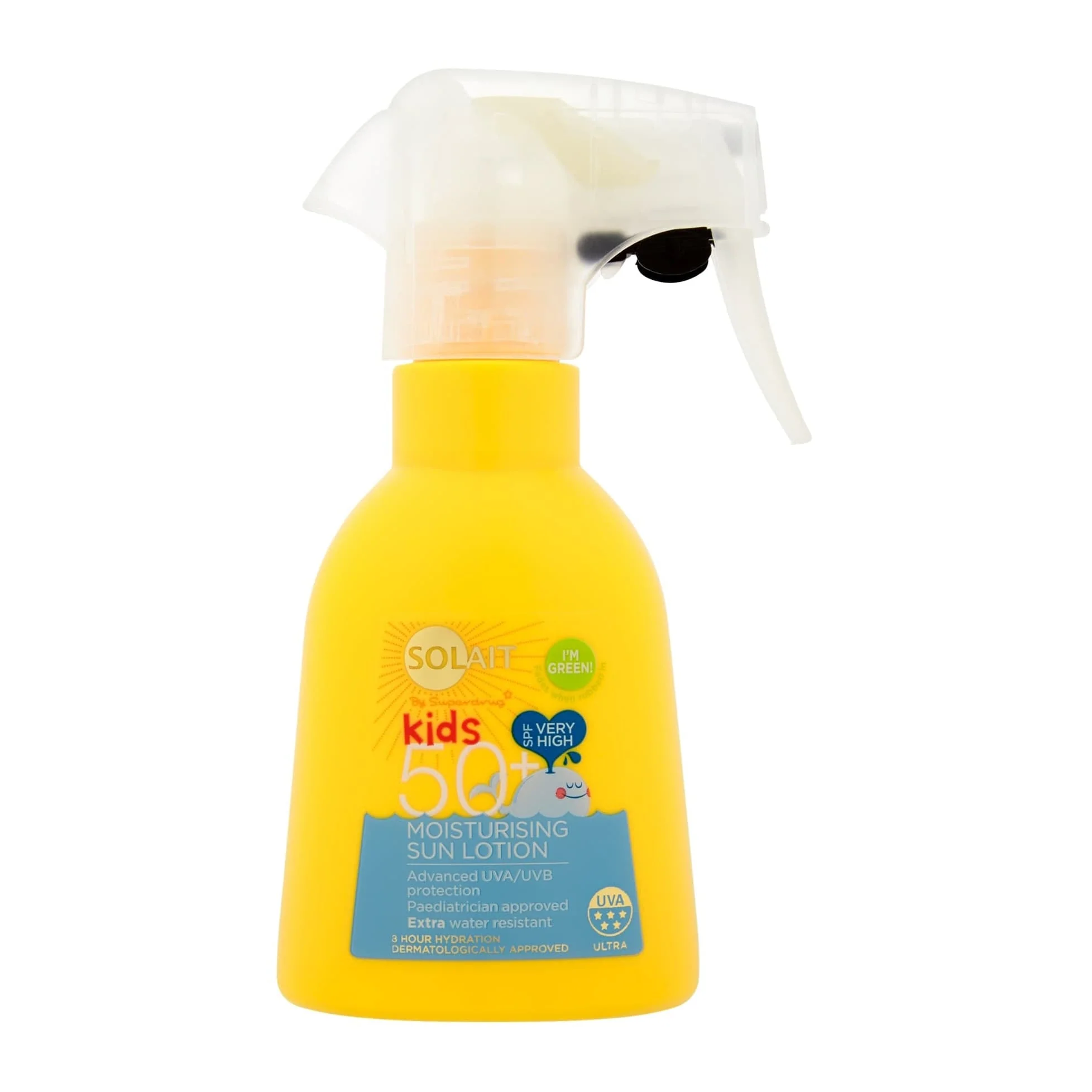 Superdrug Solait Kids Moisturising Sun Lotion Cream Spray SPF50+ 200ml
