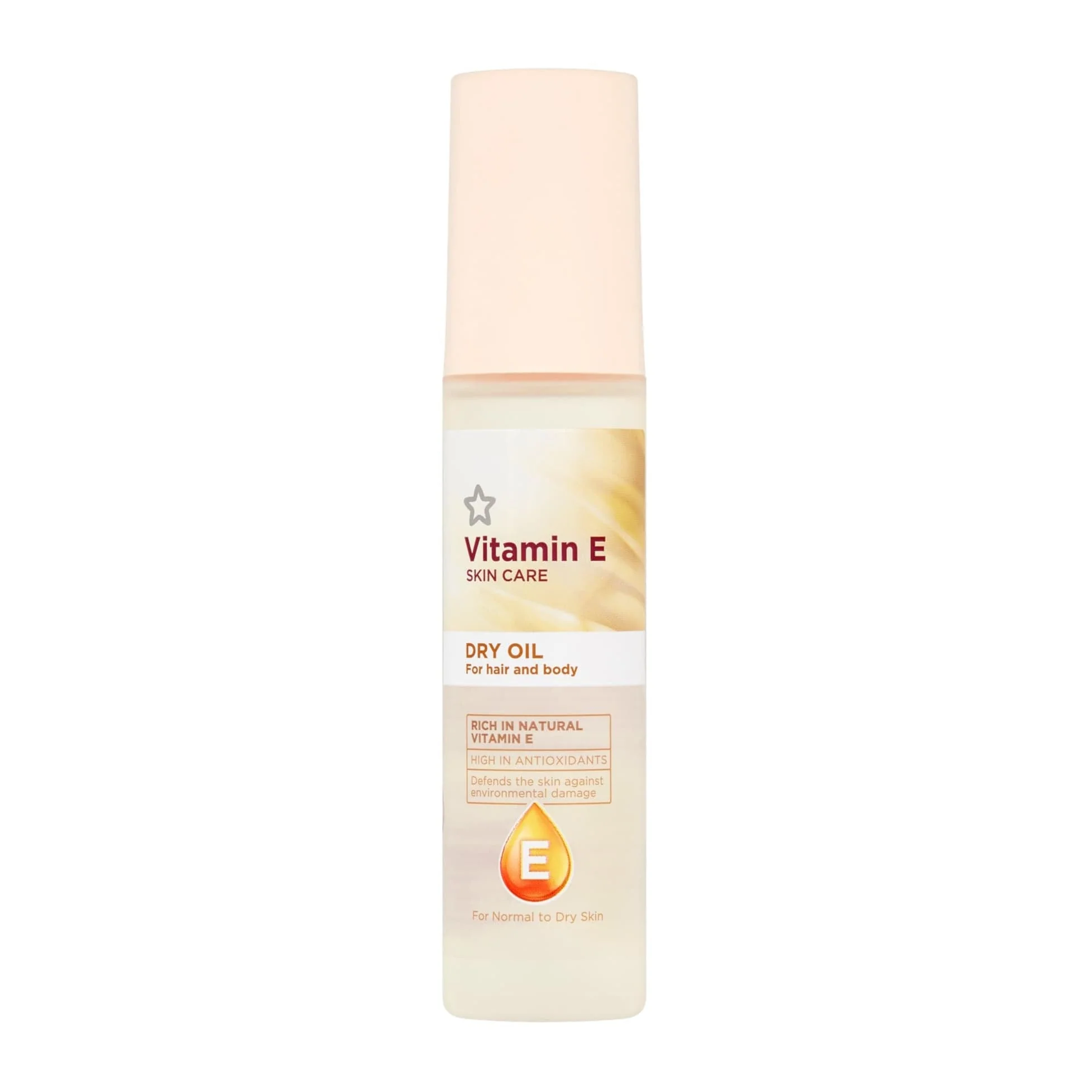Superdrug Vitamin E Dry Moisturising Hair & Body Oil 75ml