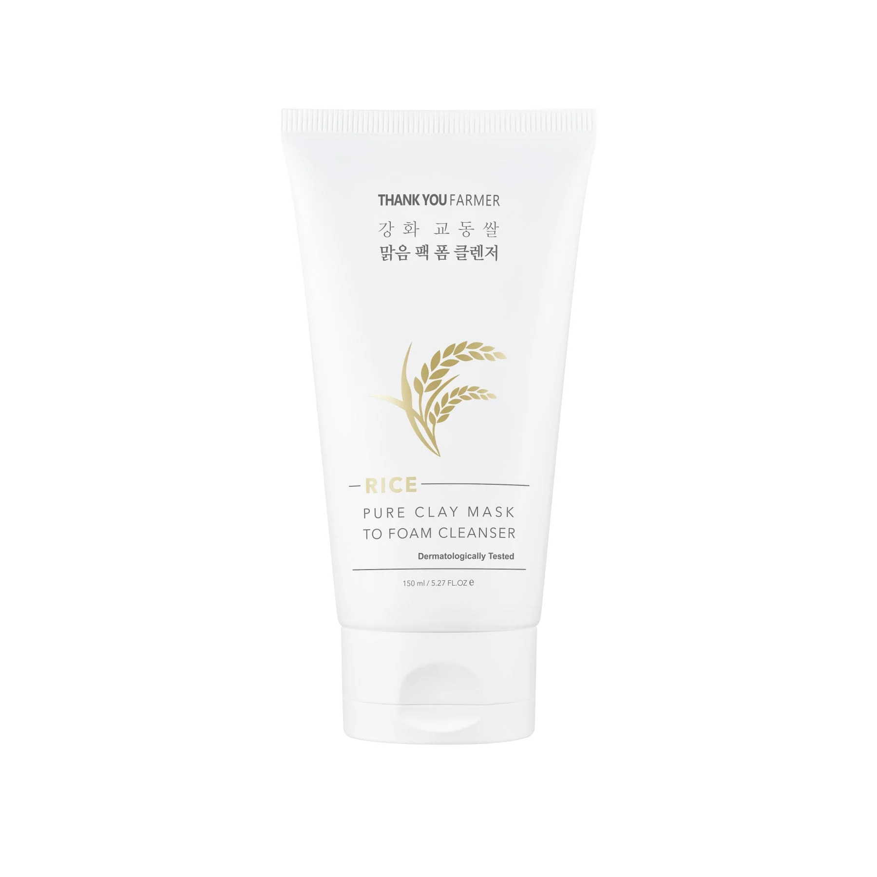 Thank You Farmer Rice Pure Clay Mask to Foam Cleanser 150ml