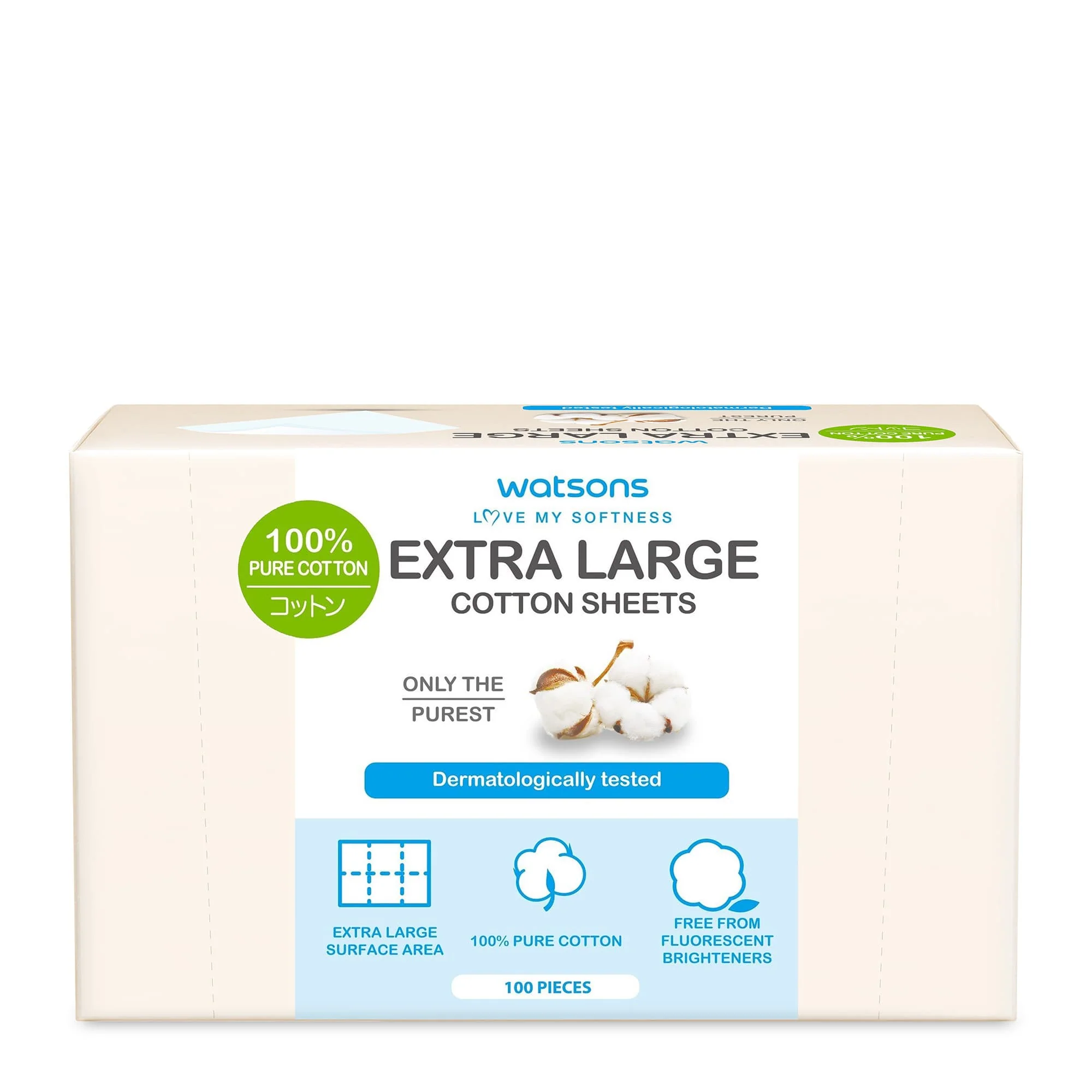 Watsons Extra Large Cotton Sheets 100pcs