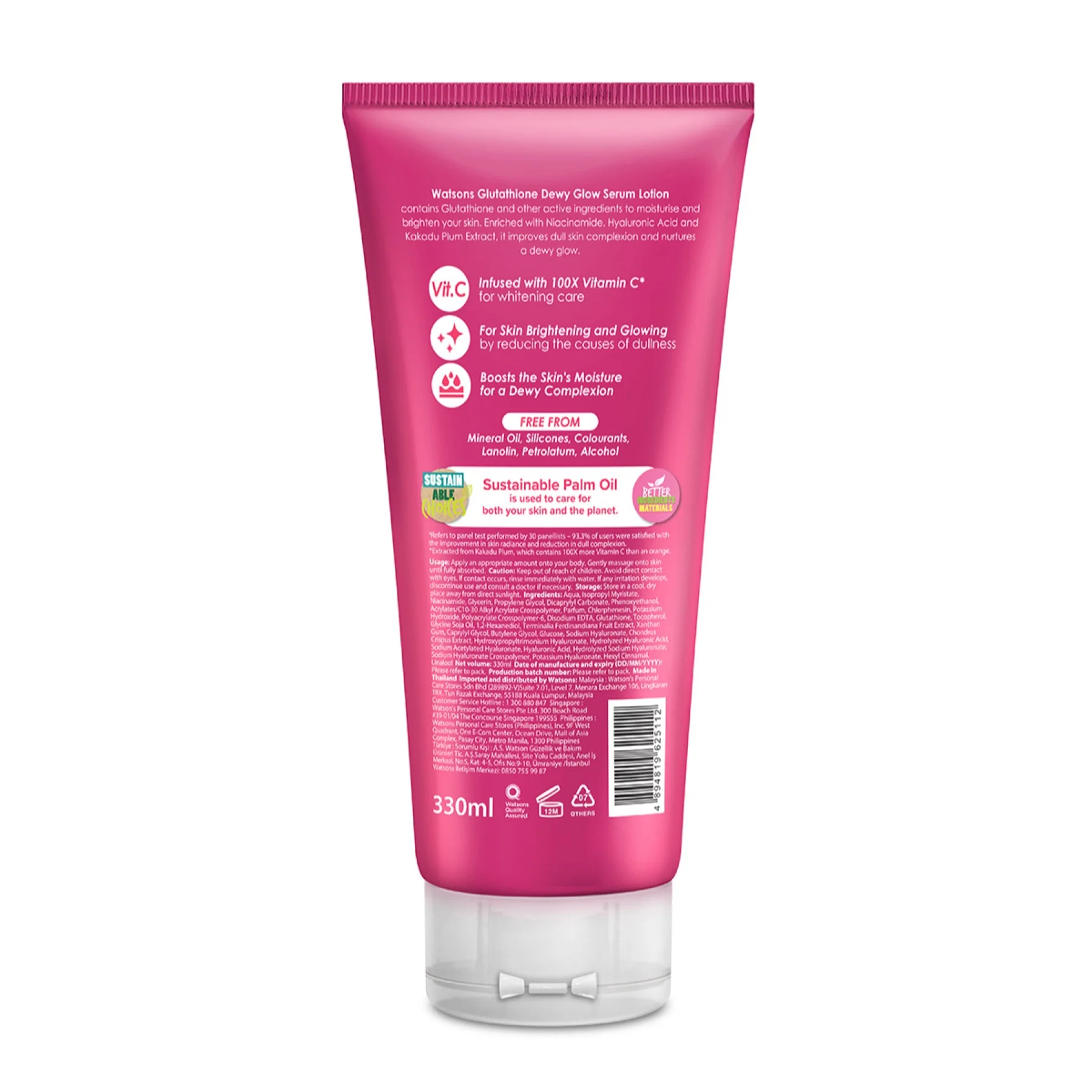 Watsons Glutathione Dewy Glow Serum Lotion 330ml - Image 2