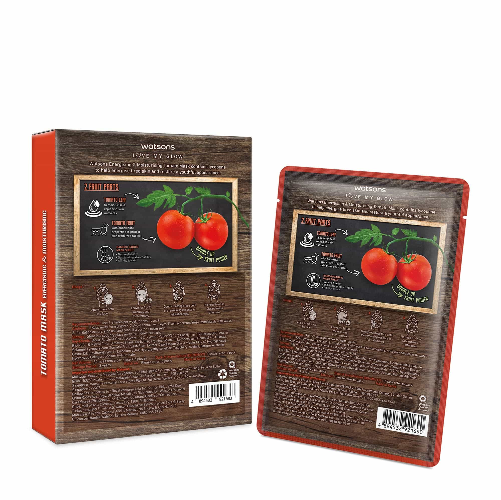 Watsons Love My Glow Energising Sheet Mask Tomato - Image 2
