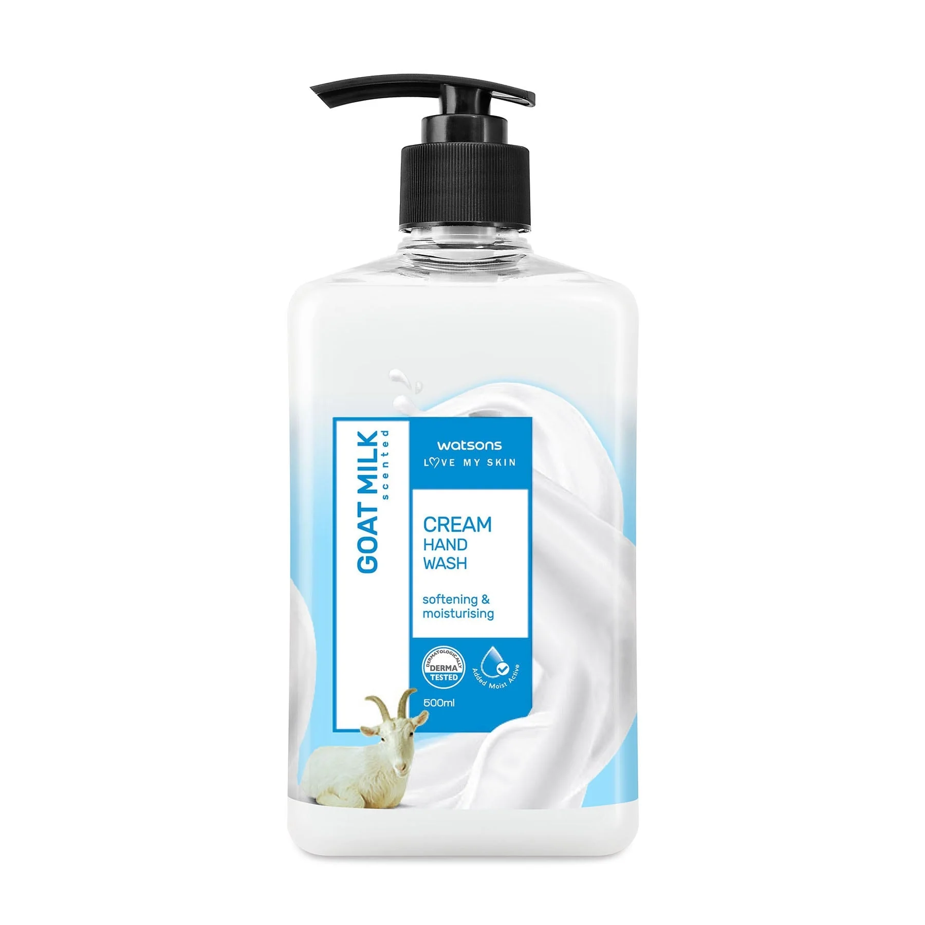 Watsons Love My Skin Cream Hand Wash Goat Milk 500ml