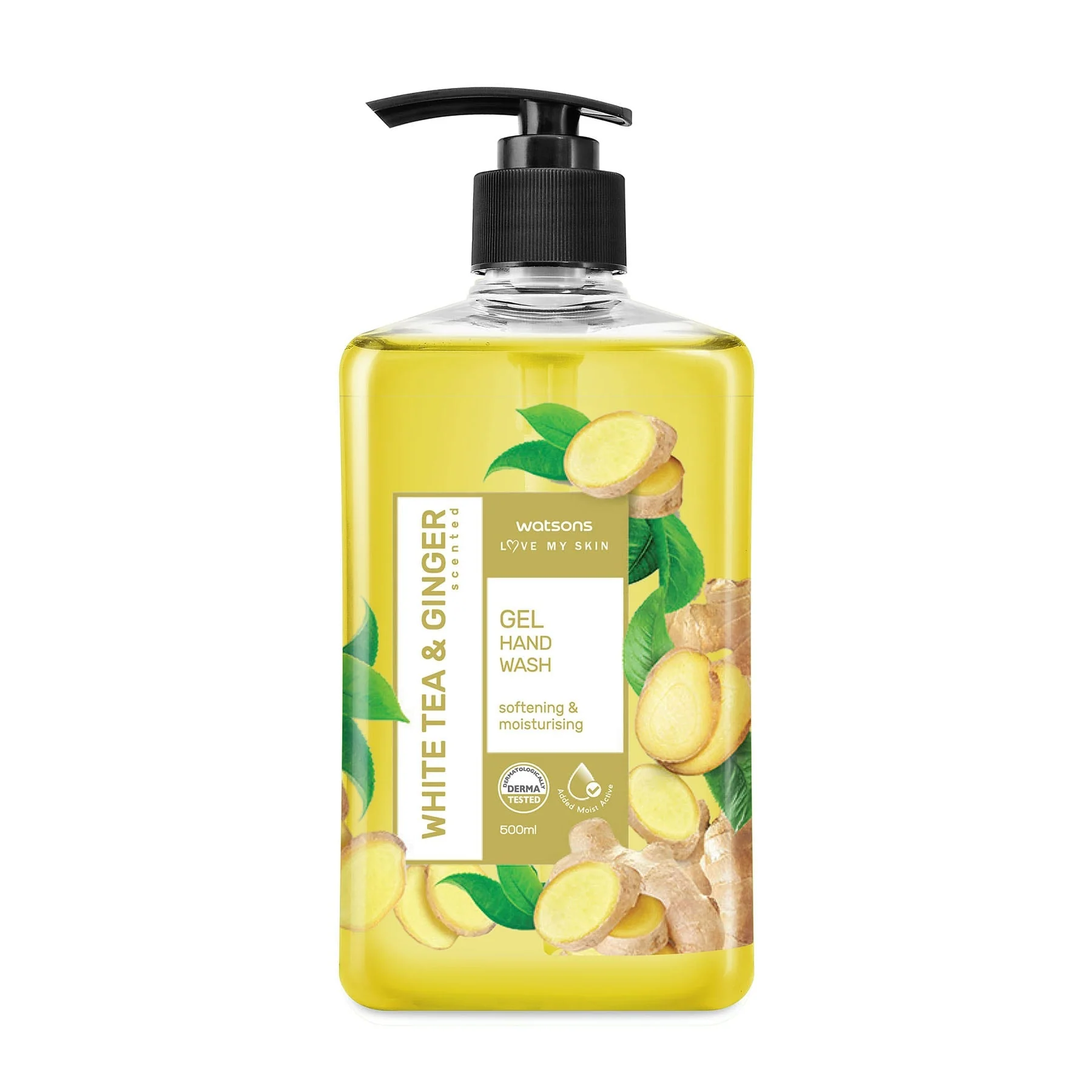 Watsons Love My Skin Gel Hand Wash White Tea & Ginger 500ml