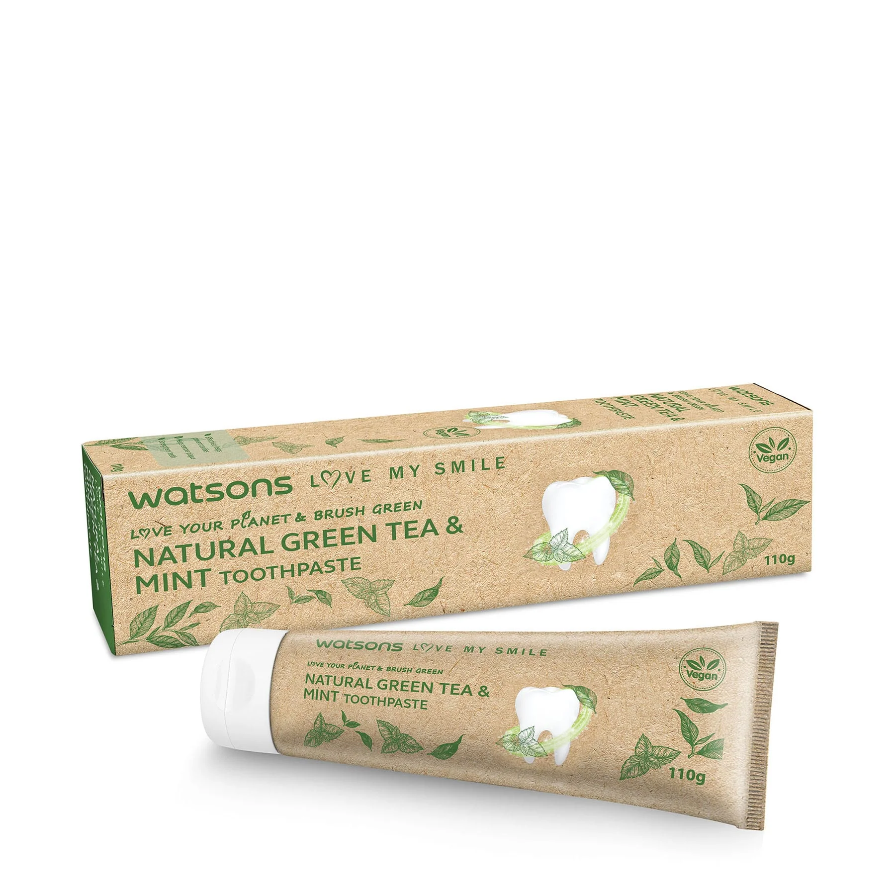 Watsons Natural Green Tea & Mint Toothpaste 110g