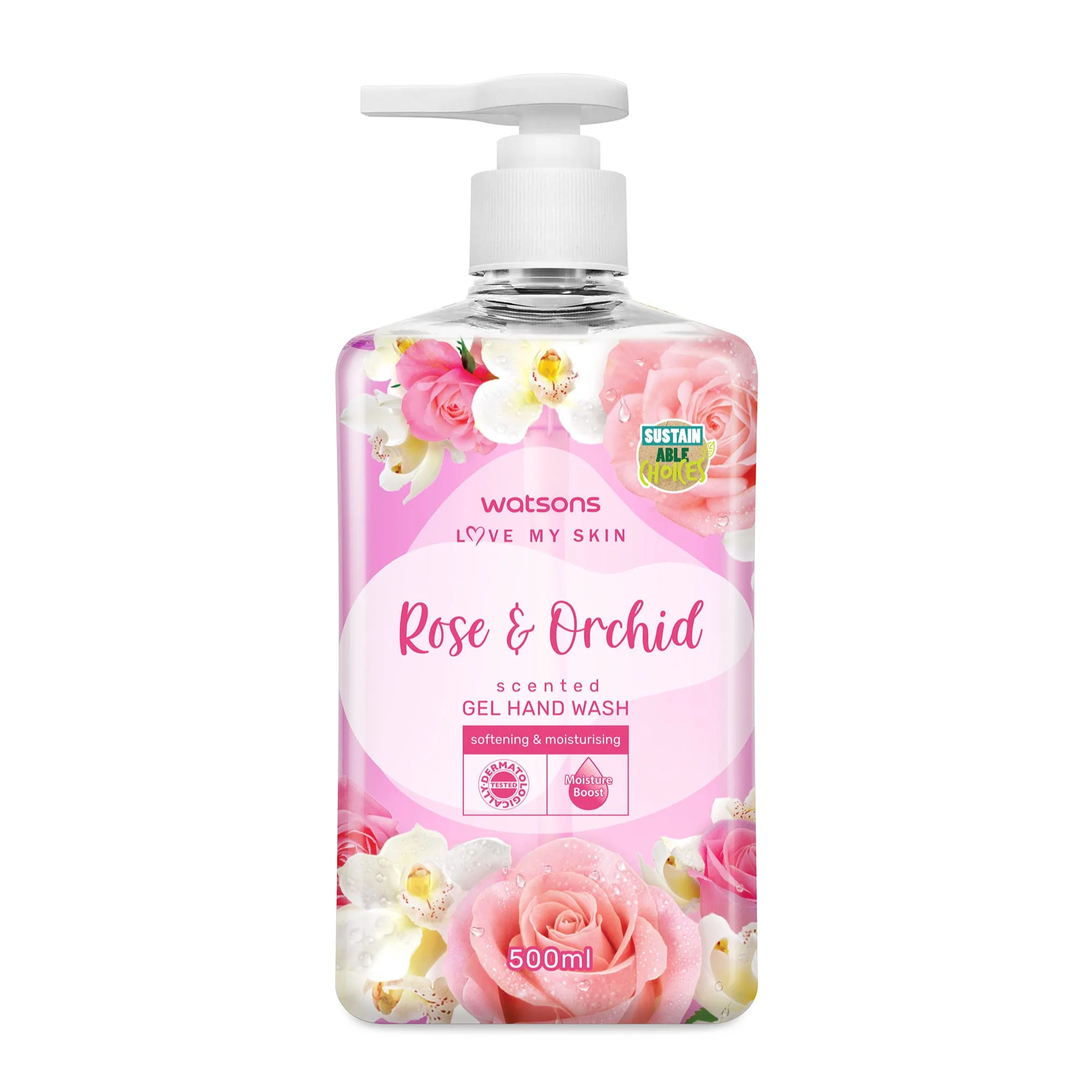 Watsons Rose & Orchid Scented Gel Hand Wash 500ml